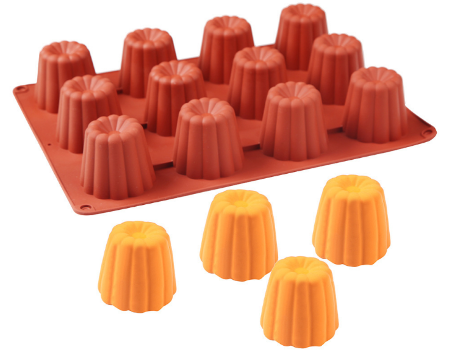 Moule silicone mini-cannelés 18 cavités