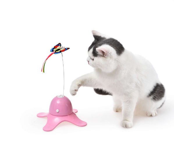 Interctive Cat Tumbler Treat Dispenser Toy Infared 3 in 1 Toy