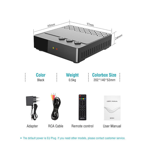 DVBT2 Receiver FTA Set Top Box H.264 MPEG4 1080P Decoder Tuner, DVBT2 Set Top Box FTA TV Box