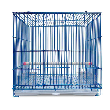 B015 Low Moq Oem Galvanized Birds Cage With Plastic Trays