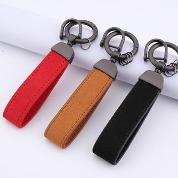 Handmade Leather Leather Keychain With Fashionable Key Buckle