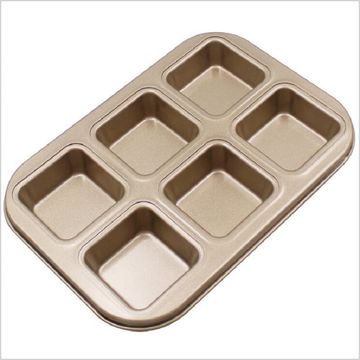 Gold Square Cake Mould Thickening Non-Stick Ancient Baking Tray