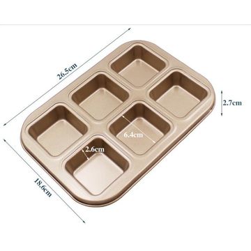  Financier Mold, Home Baking Shop Cafe Cake Baking Carbon Steel  Baking Tray, A Set of Two: Home & Kitchen