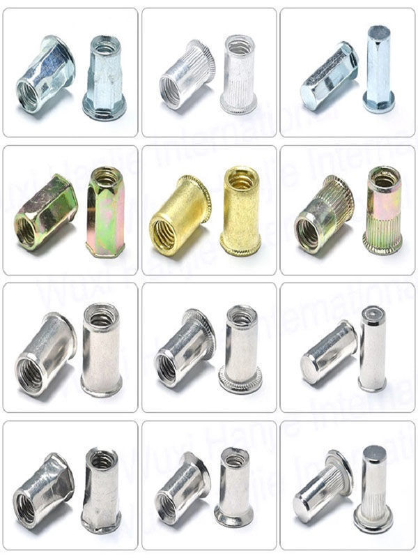 Rivet Insert Nuts knurled body nut, rivet nuts flat head knurled rivet ...