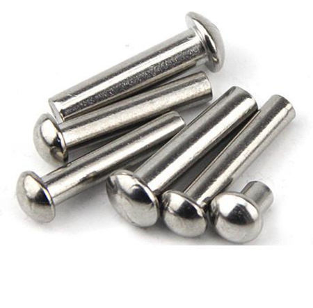 5/8 Dia X 2-1/2 Length Solid Steel Round Head Rivet Pack of 1 LBS Plain Finish Approximately 3 Pieces 10LB Pack 