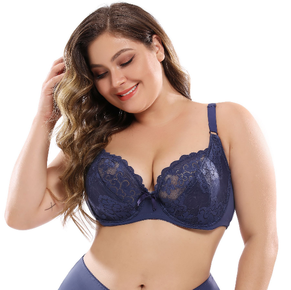Wholesale nylon sexy mature plus size bra For Supportive Underwear 