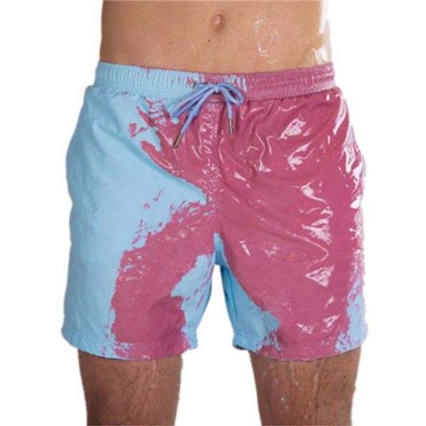 PIN Lightweight Quick Dry Colored Polygon Beach Shorts Swim Trunks Beach Pants