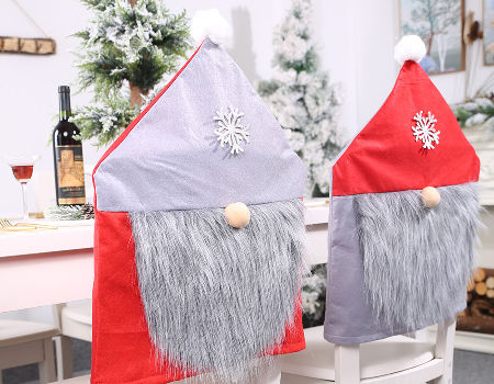 Christmas Chair Cover Xmas Dinner Table Seat Back Case New Year Party Home Decor 