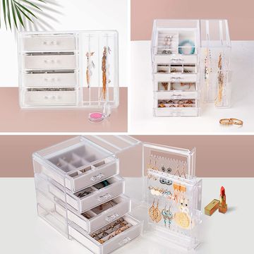 Buy Wholesale China Acrylic Jewelry Organizer Box With 4 Velvet Drawers, & Acrylic  Jewelry Organizer Box at USD 7.8