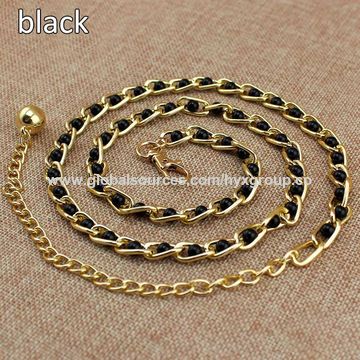 Buy Wholesale China Women Fashion Belt Hip High Waist Gold Narrow Metal  Chain Chunky Fringes Crystal Diamond Waist & Chain Belts Waist Belts at USD  0.75