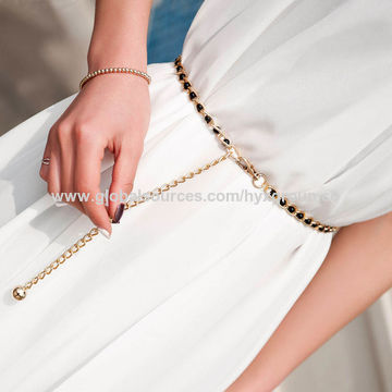Pearl Belt Ladies Fashion Decorated Rhinestone Elastic Belt Chic Thin  Belt(MOQ 2) - The Little Connection