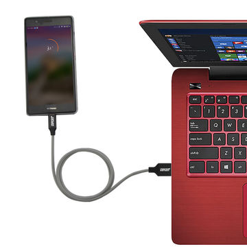 Cabo USB Tipo C, cabo USB reversível para tipo C, cabo USB C trançado de nylon para carregamento e transferência de dados