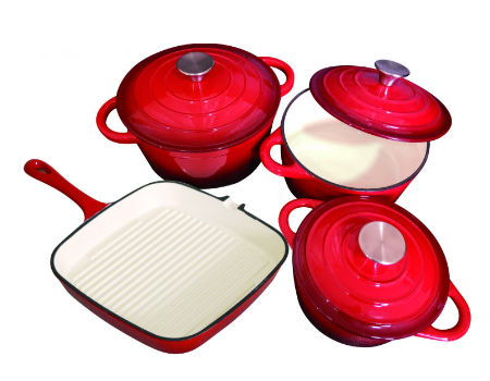 Buy Wholesale China Non Stick Dinner Set Enamel Cast Iron Cookware Set & Cookware  Set at USD 24.2