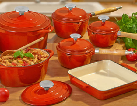 Buy Wholesale China Non Stick Dinner Set Enamel Cast Iron Cookware Set & Cookware  Set at USD 24.2