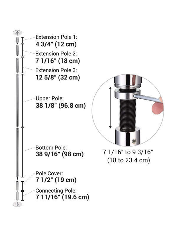 China New Stripper Dancing Pole Kit Home Dance Pole Base Adjust Height