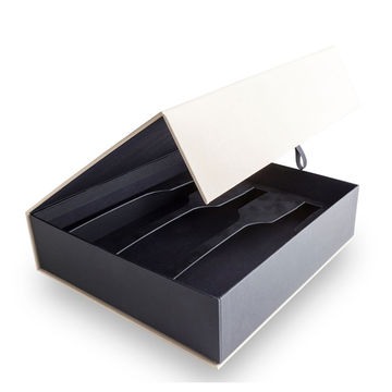 Wholesale Custom PU Leather Round Perfume Gift Box Packaging for 3