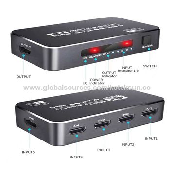 4K 60Hz HDMI 2.0b Switch 3x1 with Audio Extractor & ARC HDMI Switch 3 in 1  Out Supports ARC 4K Full HD High Resolution HDCP 2.2