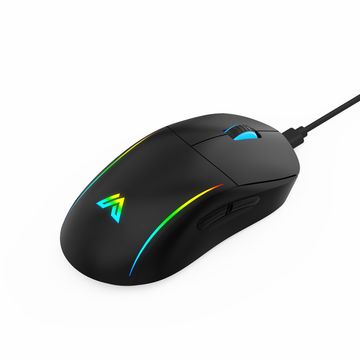 China Ultra light weight gaming hole mouse with RGB light for FPS ...