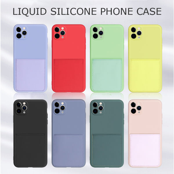 silicone phone case card holder
