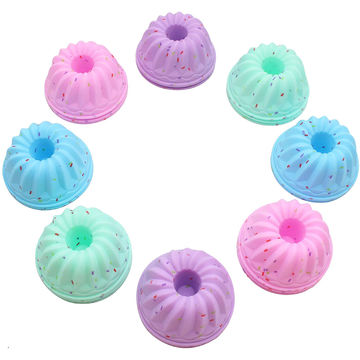 12 Mini Chiffon CupCake Silicone Mold, Baking Molds