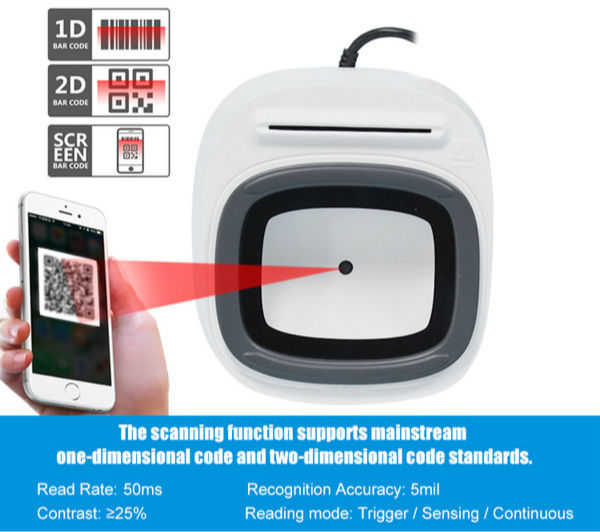 China 1d 2D Barcodei Scanner Desktop QR Code Scanning & IC Reader ...