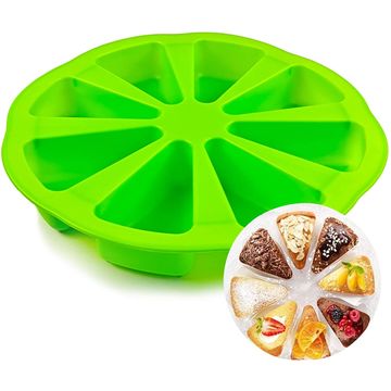 Buy Wholesale China 8 Cavity Silicone Scone Pan Cakes Slices Mold Portion  Control Pizza Slices Pan & Silicone Baking Mold at USD 1.5