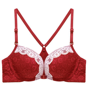 Front Closure Sexy Back Lace Edge Ladies Bra Brand And Panty Woman