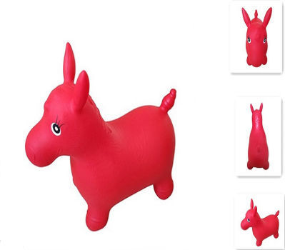 Large RED HORSE Donkey Hopper Ride On Toy Bouncing inflatable BOUNCE ALONG 
