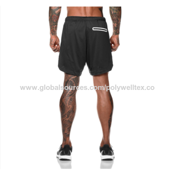Mens Elastic Waist Drawstring Short Half Pants Sports Gym Double Layer  Shorts | Fruugo BH