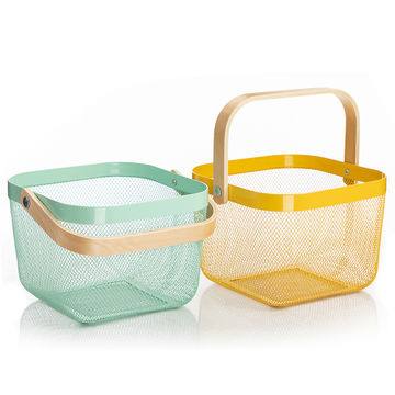 Buy Wholesale China New Wholesale Vegetable Food Organizer Handle Kitchen  Containers Jute Burlap Pantry Storage Basket & Storage Basket at USD 1.5