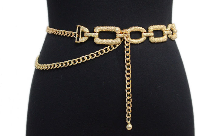 chunky belt with chain