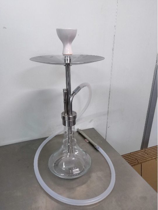 Glass Bonfcustomizable Stainless Steel Hookah Set With Glass Base