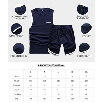 China Men s Suit Casual Sportswear 2 piece Vest And Shorts Set Tank Top China Men s Suit Casual Sportswear 2 piece Vest And Shorts Set Tank Top