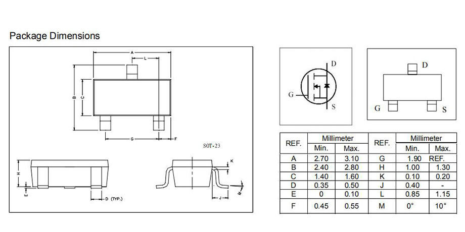 China SI2302 marking A2SHB Silicon Transistor SOT-23 MOS Field Effect ...