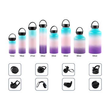 Popular glass lined flask thermos bottles customized logo colorful