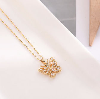 Adisaer Gold Plated Pendant Necklaces for Women Cubic Zirconia Love Tag