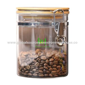 Buy Wholesale China Glass Canisters Glass Jars Set Spice Jars With Wood  Airtight Lids Small Food Storage Containers & Spice Jars at USD 3.65