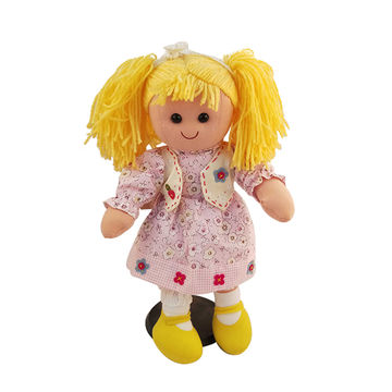 ICTI Factory Custom Cloth Rag discount Doll with Yarn Hair