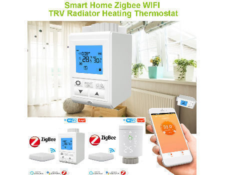 Tuya Zigbee Écran LCD TRV Vannes de radiateur thermostatiques