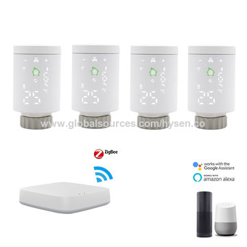 Thermostat de Radiateur Intelligent avec Kit de Démarrage Compatible Alexa, Tuya - Solution de Chauffage Connectée