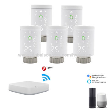 Thermostat de Radiateur Intelligent avec Kit de Démarrage Compatible Alexa, Tuya - Solution de Chauffage Connectée