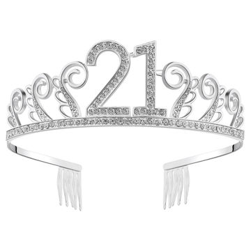 Achetez en gros Couronne De Princesse Diadème En Strass Cristal Couronne D' anniversaire Argent Diamante Happy 18/20/21/30/40/50/60e Chine et Couronnes  D'anniversaire à 1.59 USD