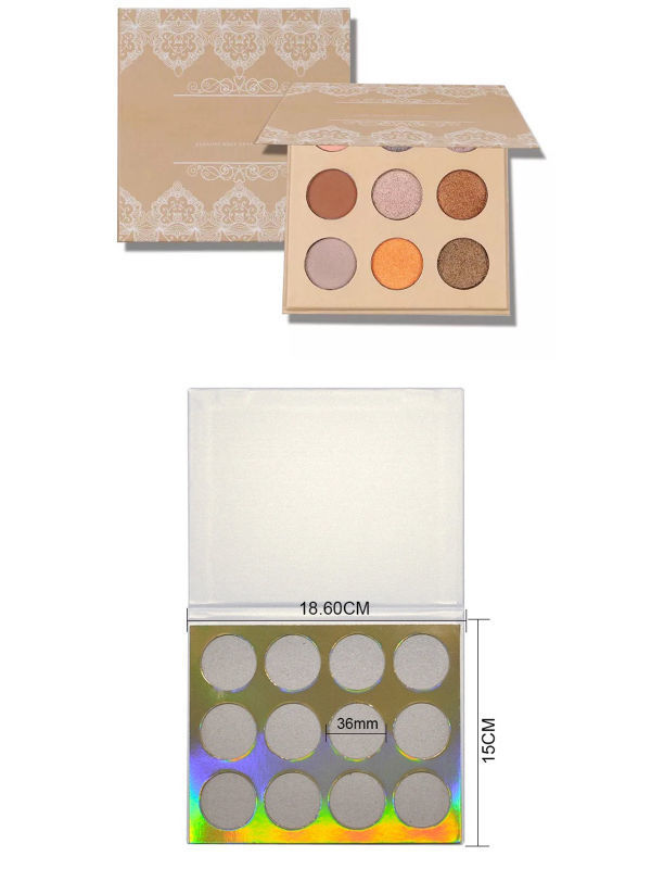 China Cardboard eyeshadow palette box Empty palette cases empty
