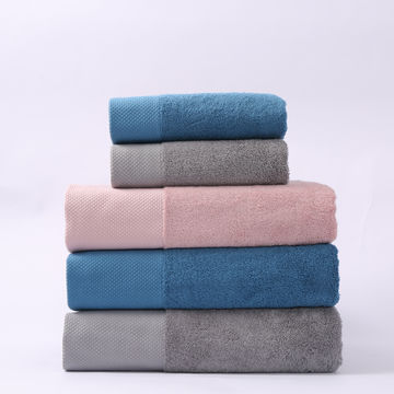 Buy Wholesale China Custom Sustainable Pure Cotton Thick Bathroom Jacquard  Towel Set For Hotel & Towel For Hotel at USD 0.413