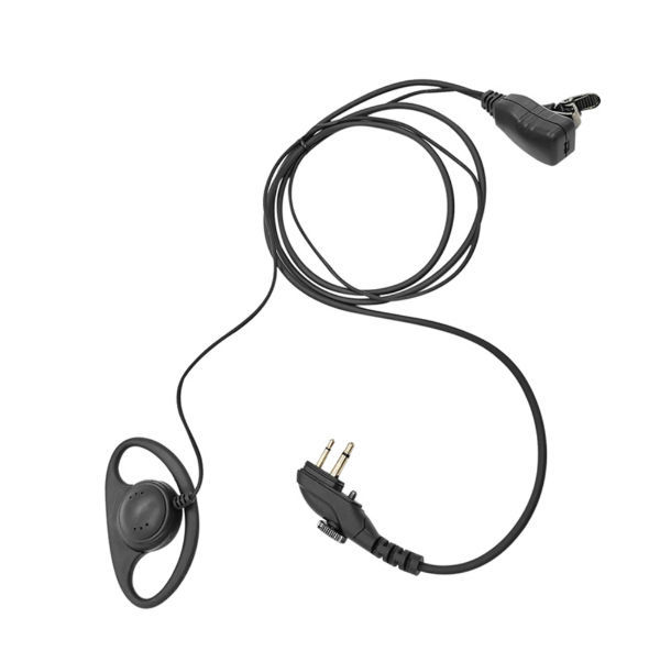 Walkie Talkie D-Shape Earpiece Headset | Surveillance Ear Piece With Mic For Motorola XPR & APX Radios