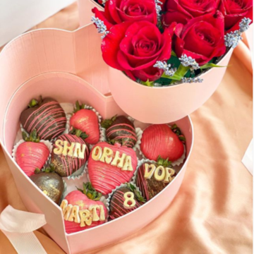 China New heart shape chocolate box pink chocolate strawberry packaging ...