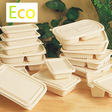 Buy Wholesale China Popular Pla Disposable Food Containers Fast Meal Tray  Biodegradable Lunch Box For Take Away Corn Starch & Pla Biodegradable  Disposable Food Container at USD 0.0013