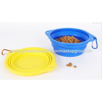 350 1000ml Travel Foldable Pet Dog Bowl for Small Large Dogs Slow