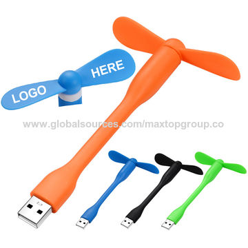 Ventilador Mini USB Portátil Elétrico de Verão com Logotipo Impresso, Baixo Ruído, de Fábrica, Barato
