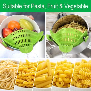 Coladores de plástico para pasta, 2 unidades, colador de alimentos para  fideos, frutas, verduras, colador de olla adecuado para macetas o  recipientes